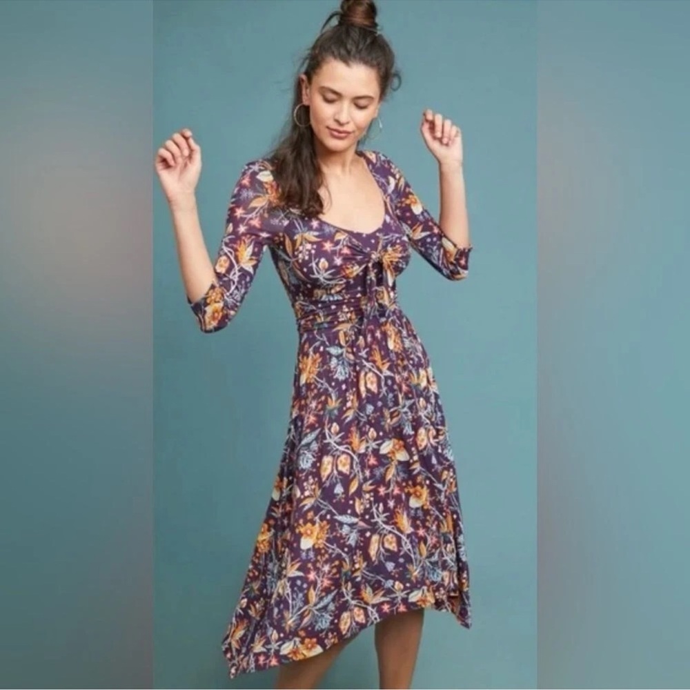 Anthropologie | Maeve Beloved Purple High Low Dress Sz s - Picture 3 of 14